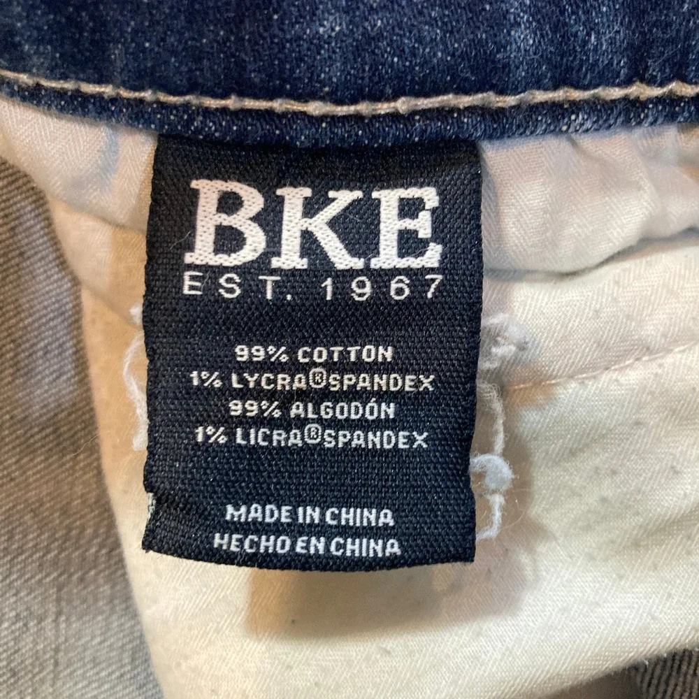 BKE Tyler Straight Leg Jeans Mens‎ 32x32 Medium Wash Distressed ABS23231R